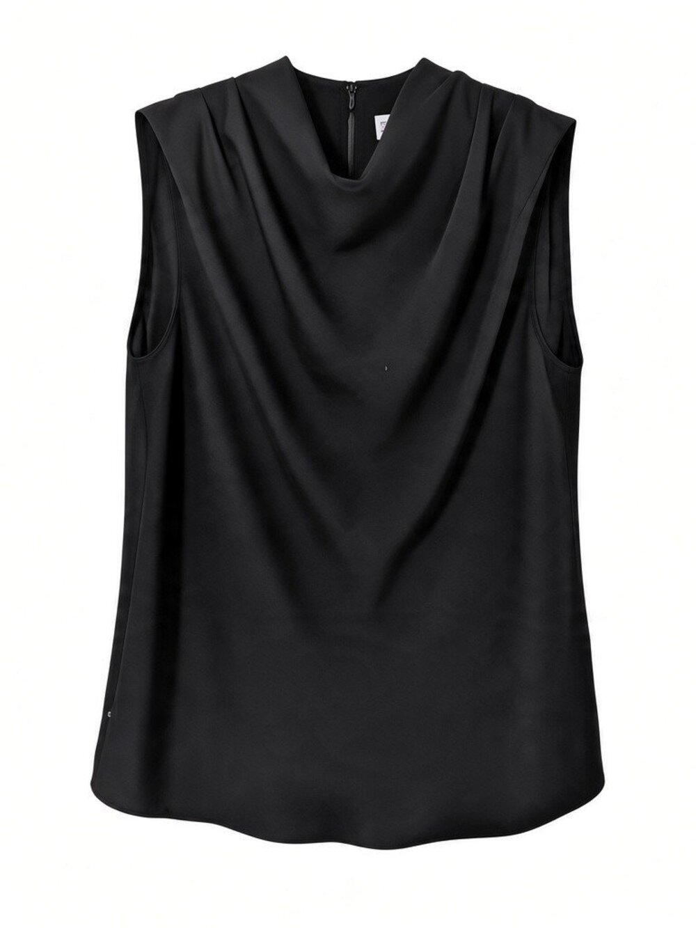 Babaton Aritzia Black Sleeveless Cowl Neck Blouse Size S